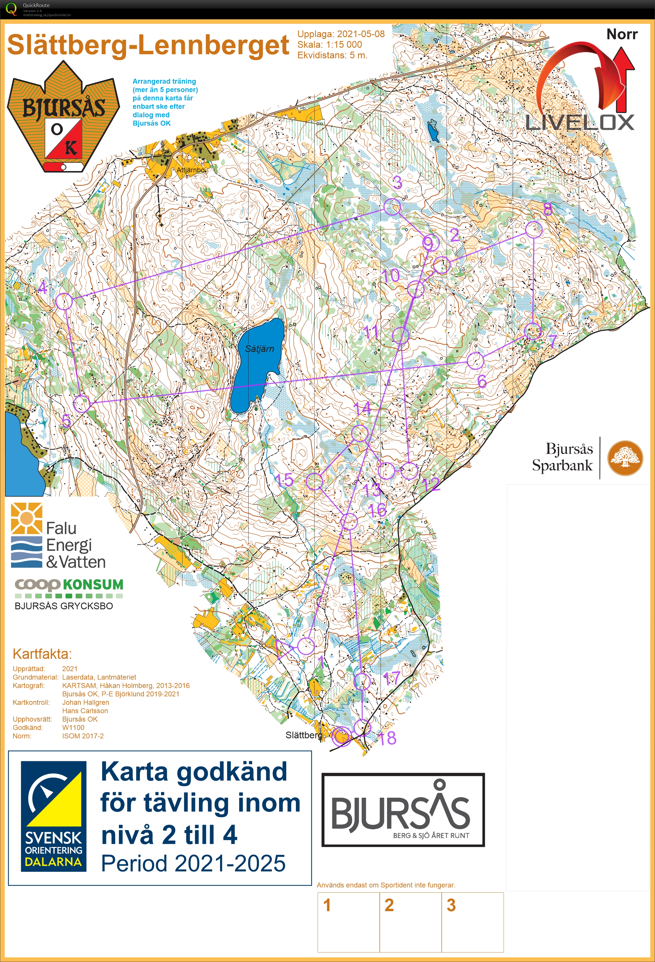 Bjursåsluffen med elittest, lång (13/05/2021)