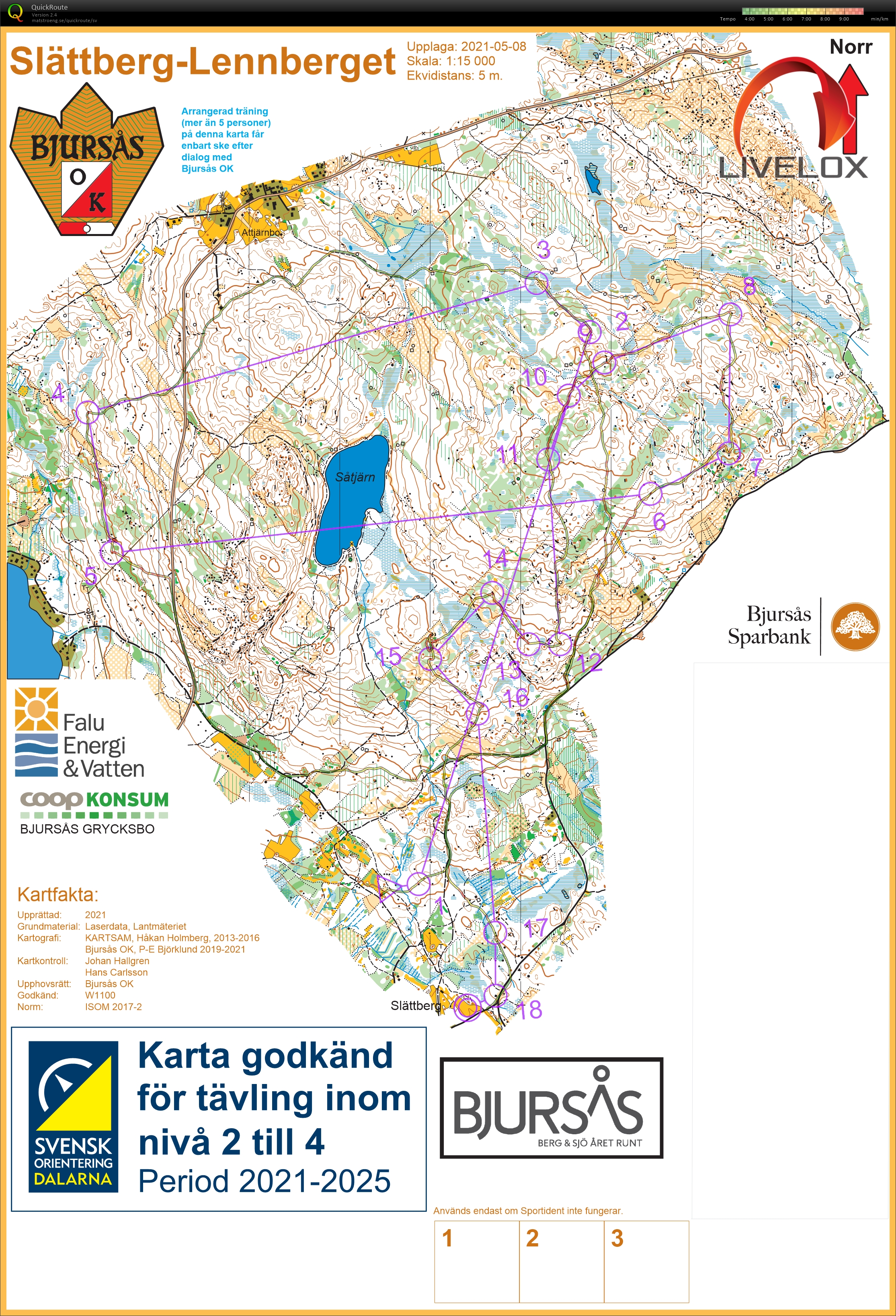 Bjursåsluffen med elittest, lång (13-05-2021)