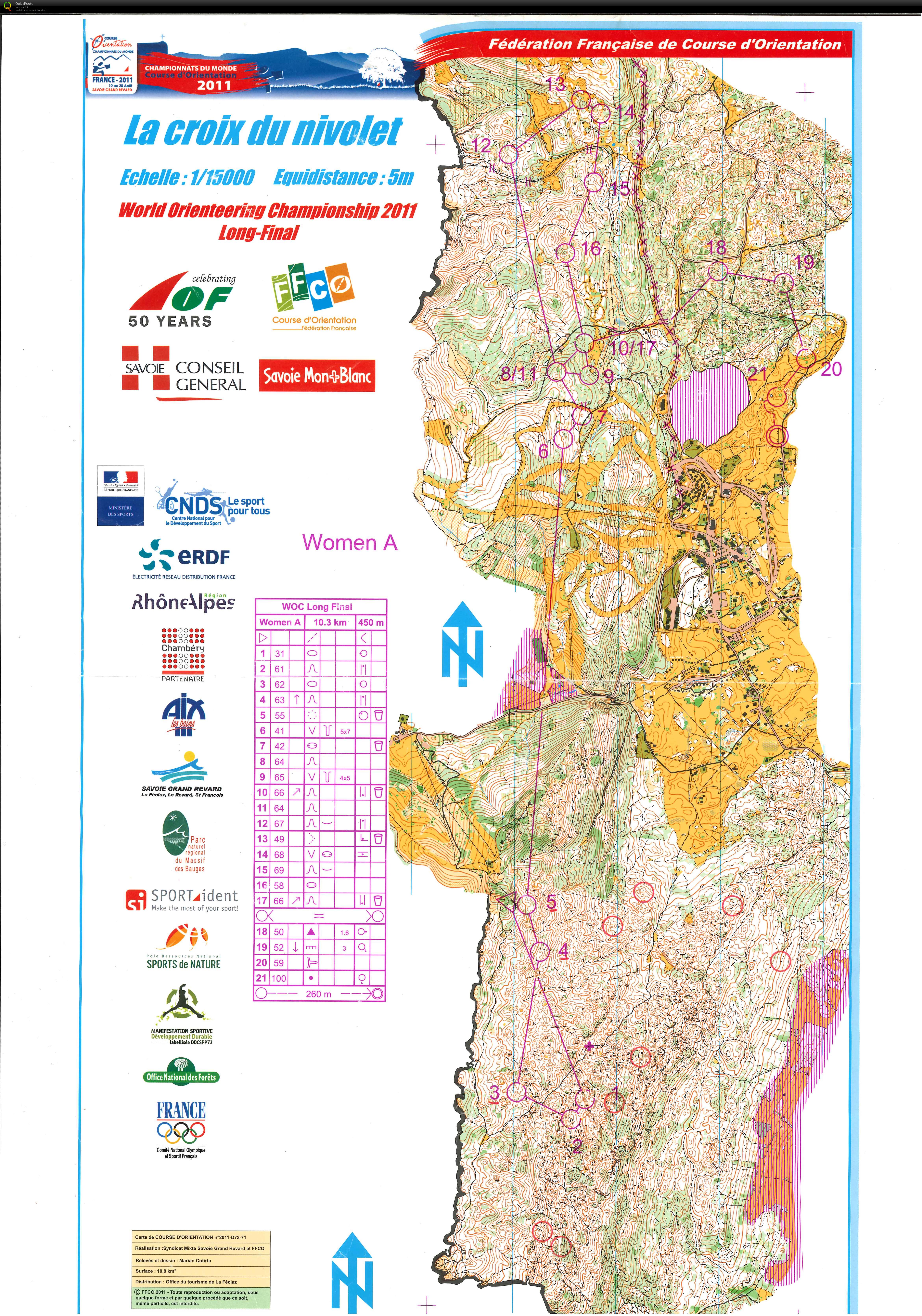 WOC 2011 lång herrkontroller (31/05/2019)